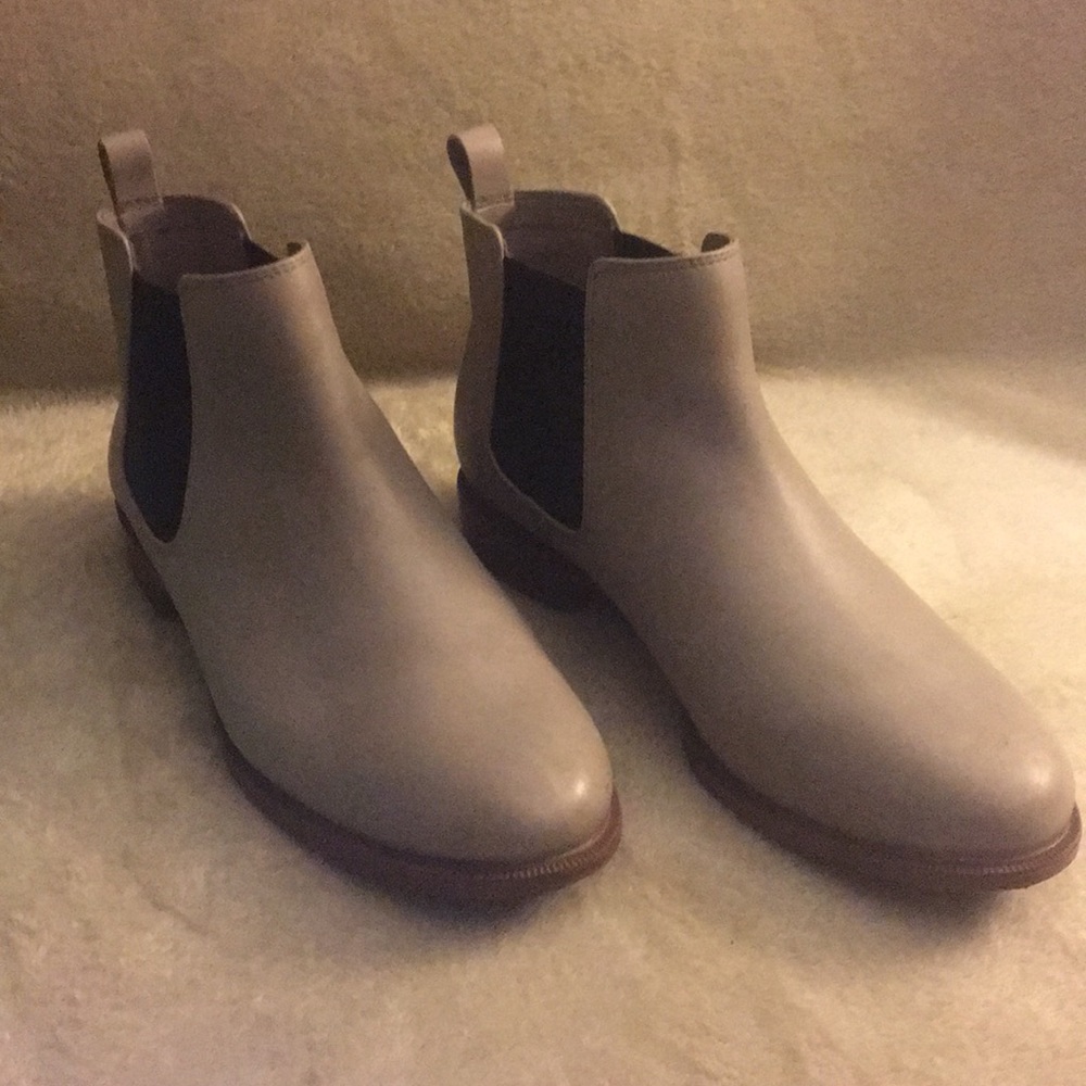 Clark, leather booties. Comfortable.